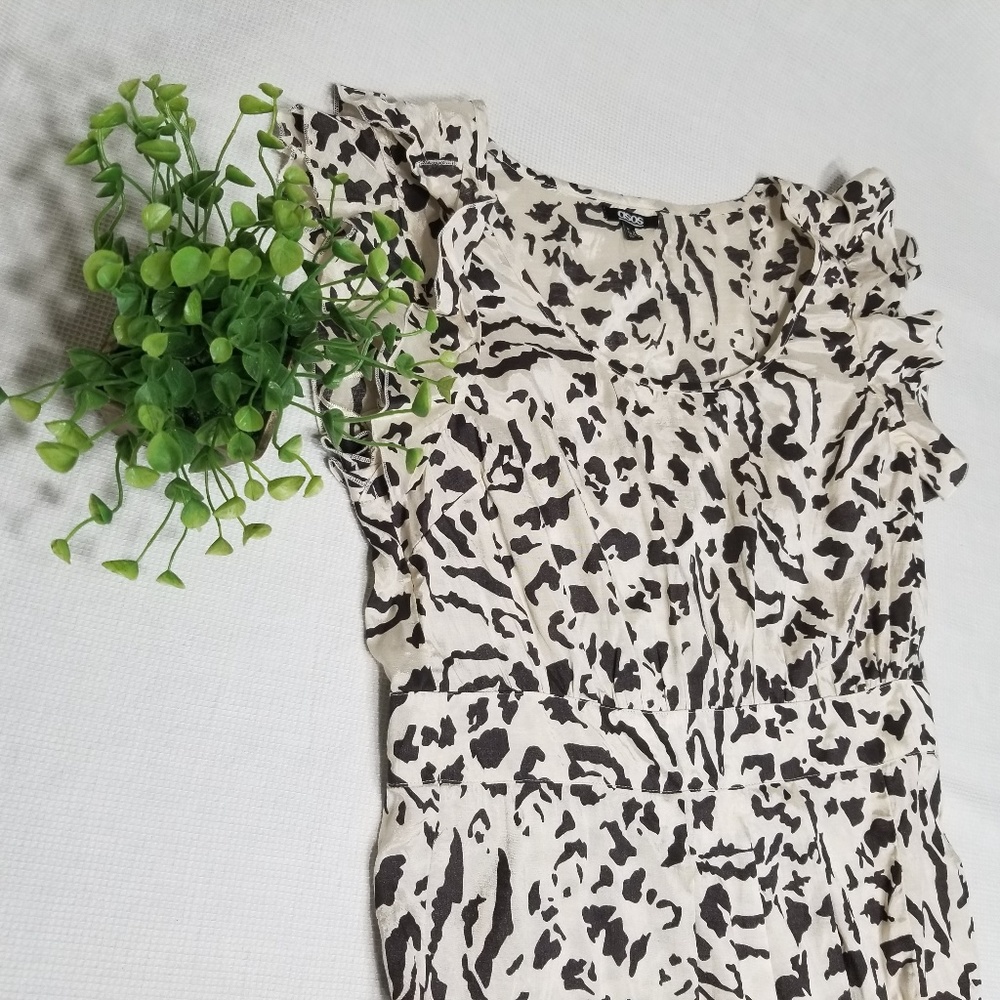 ❤ASOS 8 Animal Print Ruffle Sleeve Dress - Picture 2 of 7